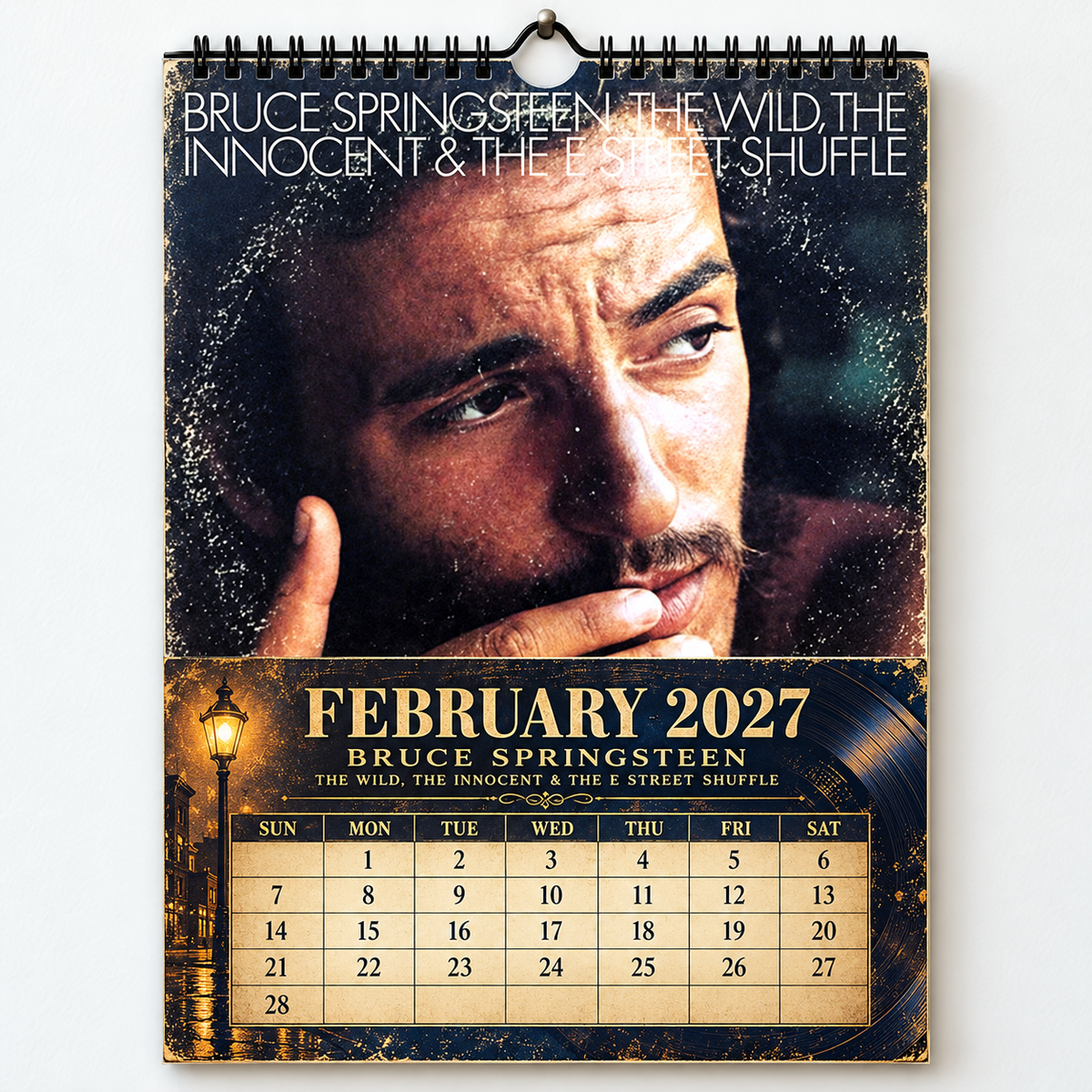 Bruce Springsteen 2027 Album Cover Calendar - Classic Art Wall Planner, Music Keepsake Fan Gift