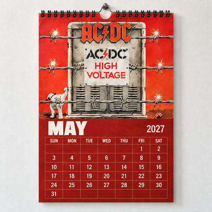 AC/DC 2027 Calendar - Classic Hard Rock Band Wall Planner, Unique Gift for AC/DC Fans
