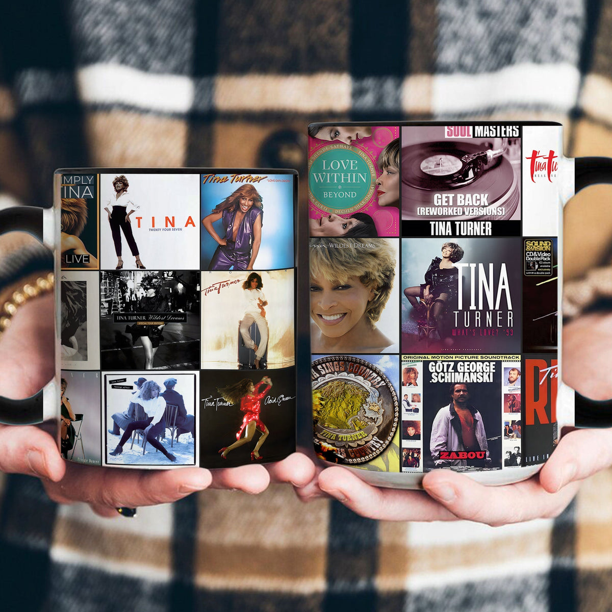 Tina Turner Accent Mug – Album Cover Collage Gift