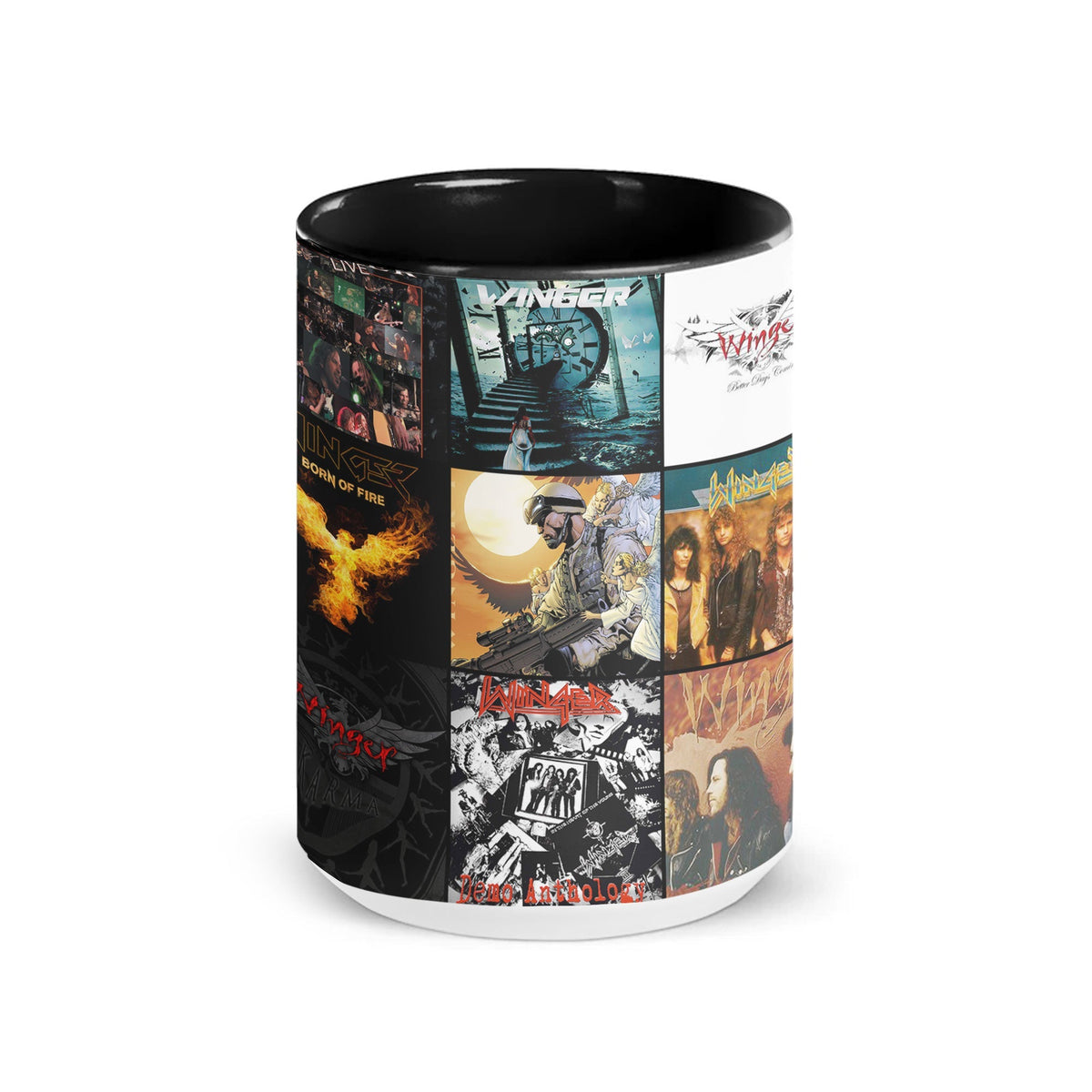 Winger Accent Mug – Album Cover Collage Gift