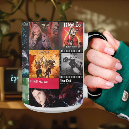 Meat Loaf Accent Mug – Album Cover Collage Gift