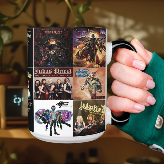Judas Priest Accent Mug – Album Cover Collage Gift