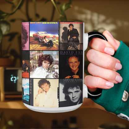David Essex Accent Mug – Classic Hits Album Cover Collage Gift