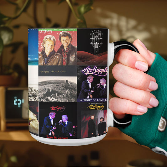 Air Supply Accent Mug – Album Cover Collage Gift