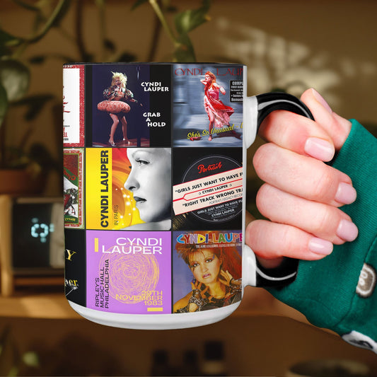 Cyndi Lauper Accent Mug – Album Cover Collage Gift