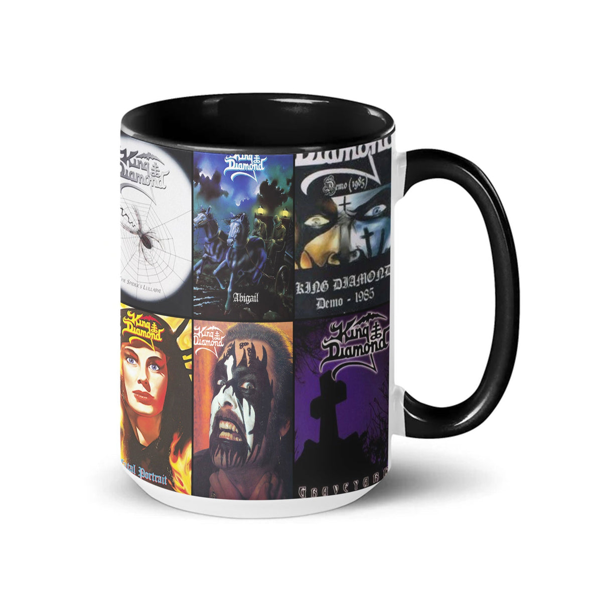 King Diamond Accent Mug – Heavy Metal Album Cover Collage Gift