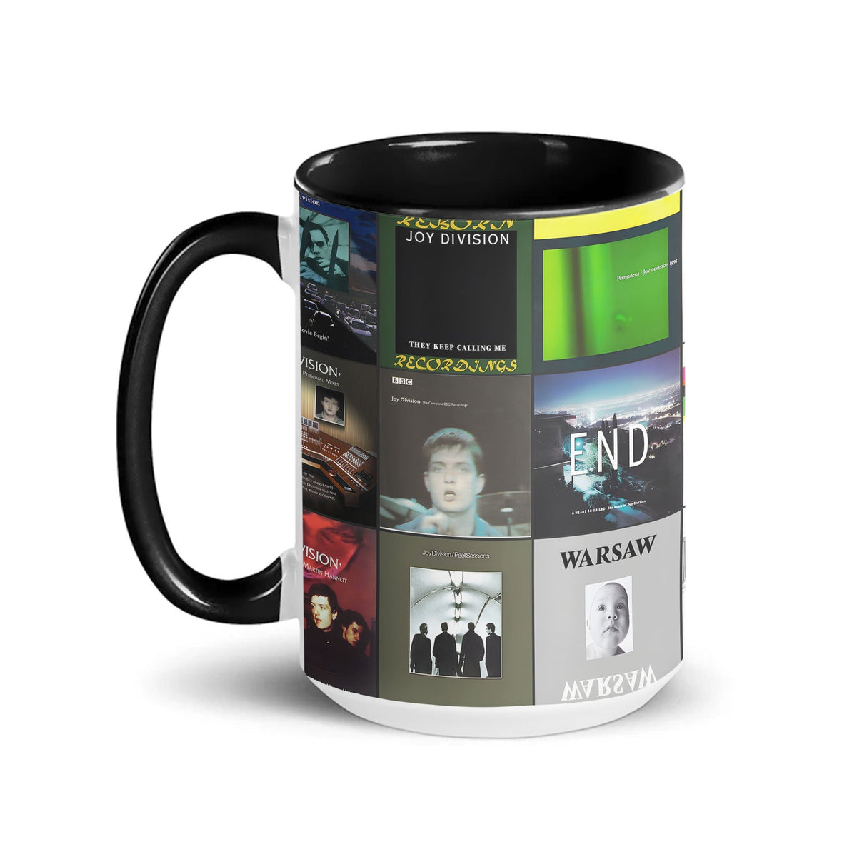 Joy Division Accent Mug – Iconic Album Art Collage for True Fans