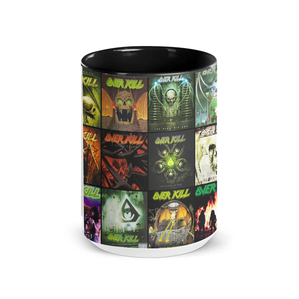 Overkill Accent Mug – Thrash Metal Legends Album Collage Gift