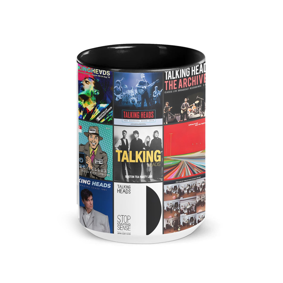 Talking Heads Accent Mug – Classic Album Cover Collage Gift