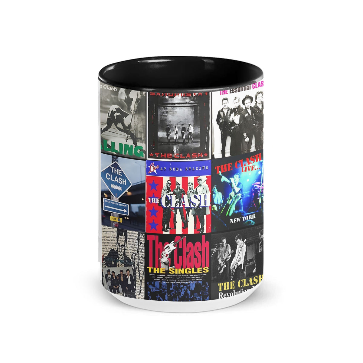 The Clash Accent Mug – Classic Album Cover Collage Gift