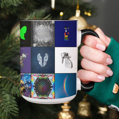 Coldplay Accent Mug – Classic Album Cover Collage Gift
