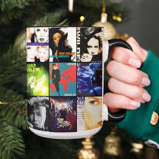 Kim Wilde Accent Mug – Pop Icon Album Cover Collage Gift