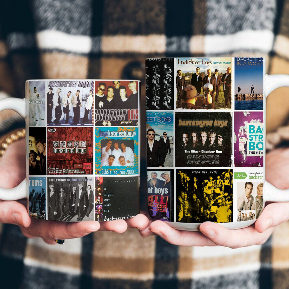 Backstreet Boys Accent Mug – Iconic Album Cover Collage Gift