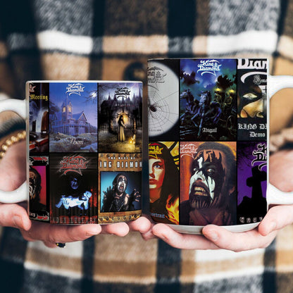 King Diamond Accent Mug – Heavy Metal Album Cover Collage Gift