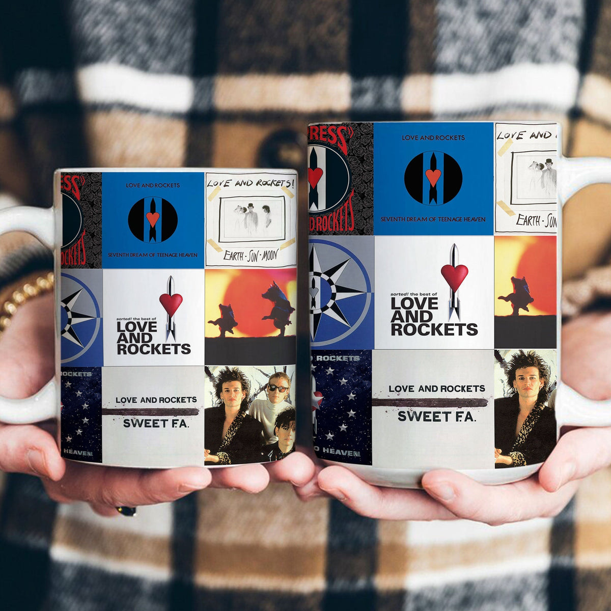 Love and Rockets Accent Mug – Album Cover Collage Gift