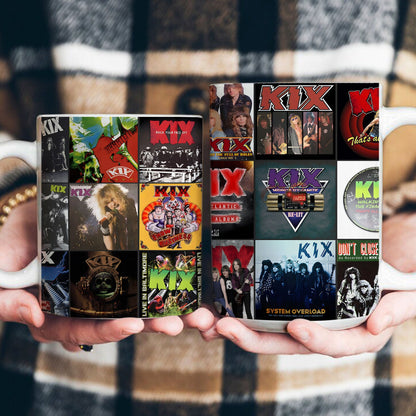 Kix Accent Mug – Hard Rock Album Cover Collage Gift