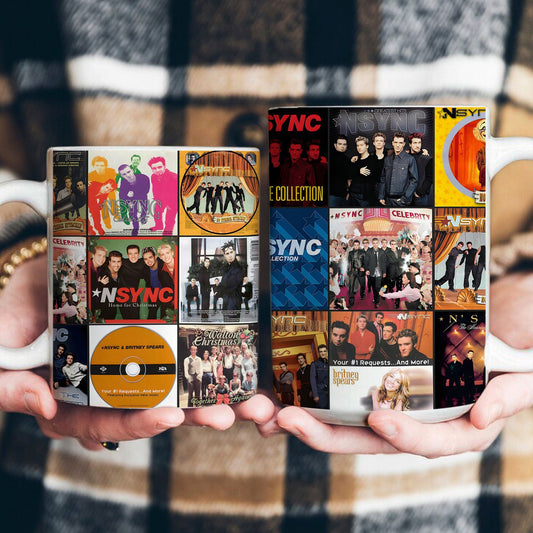 NSYNC Accent Mug – Pop Legend Album Cover Collage Gift