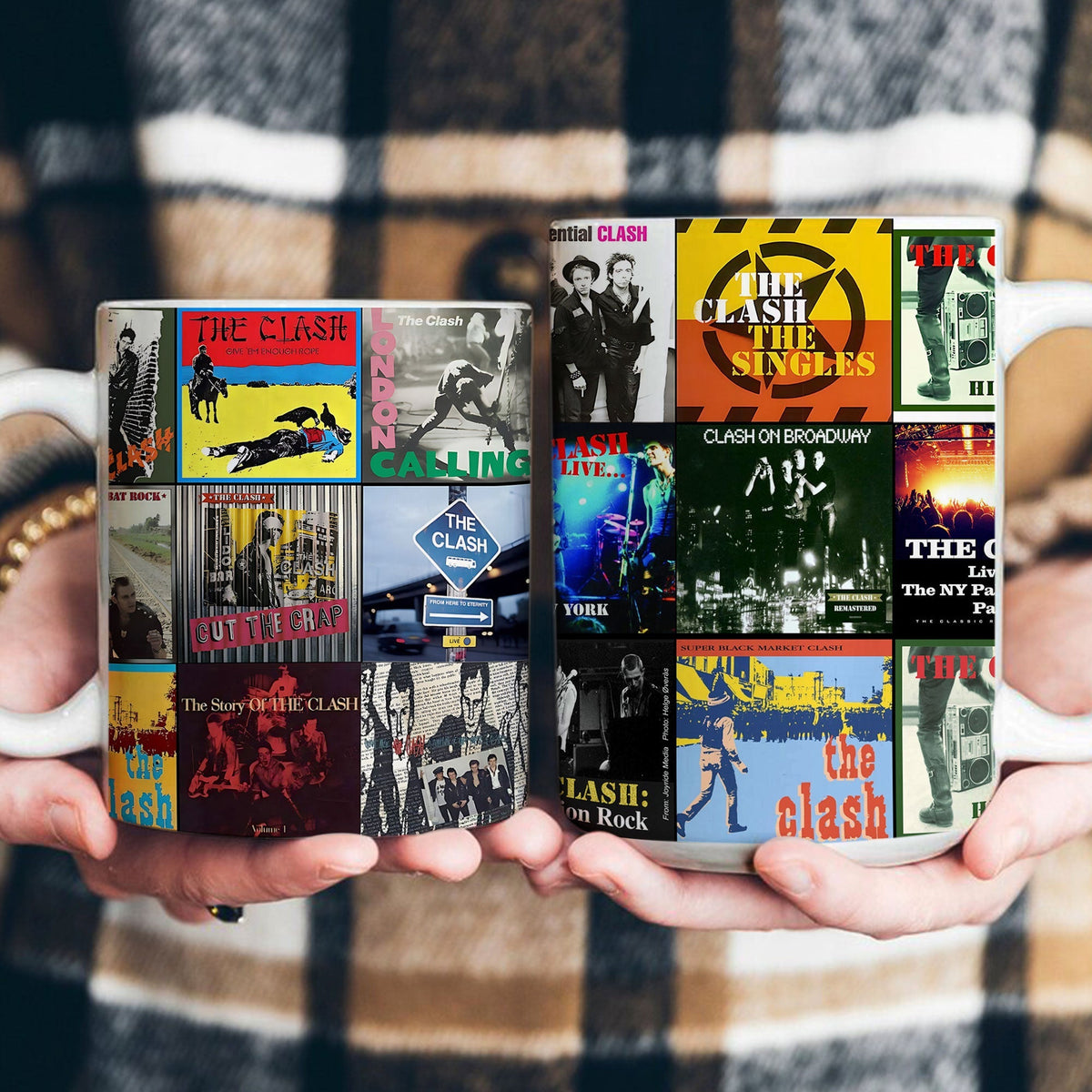 The Clash Accent Mug – Classic Album Cover Collage Gift