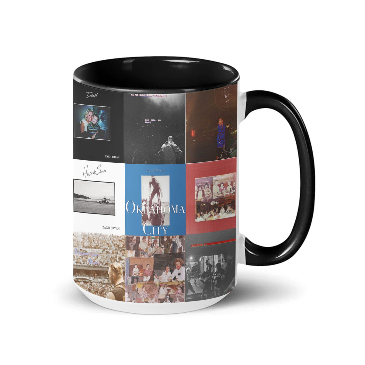 Zach Bryan Accent Mug – Album Cover Collage for Fans