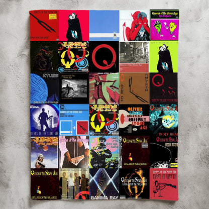 Queen Album Covers Collage Sherpa Blanket – Classic British Rock Legend Throw Blanket