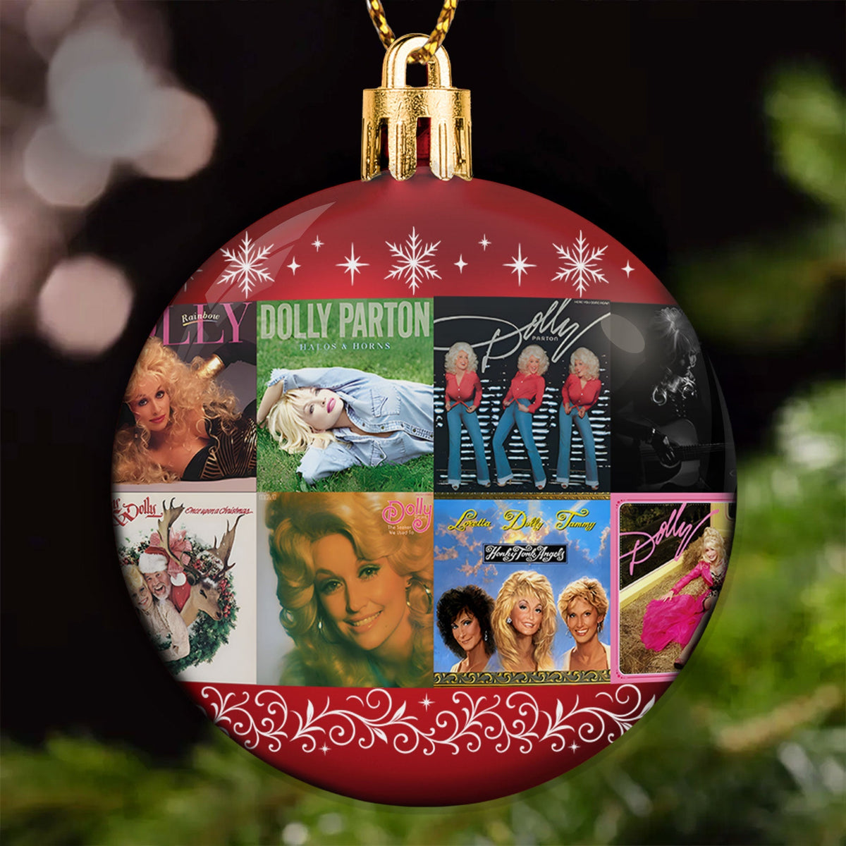 Dolly Parton Ball Ornament – A Sparkling Tribute to Country Grace and Christmas Joy