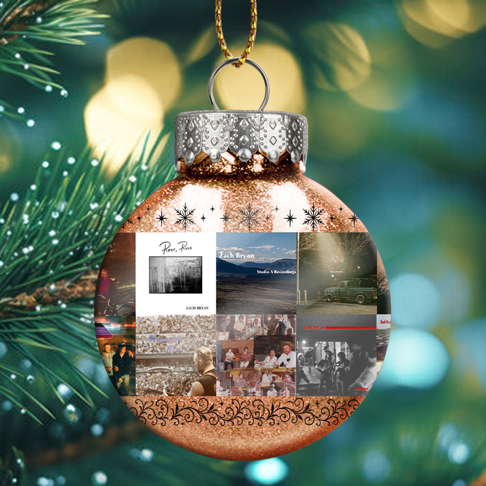 Zach Bryan Ball Ornament – Heartfelt Country Spirit for the Holidays