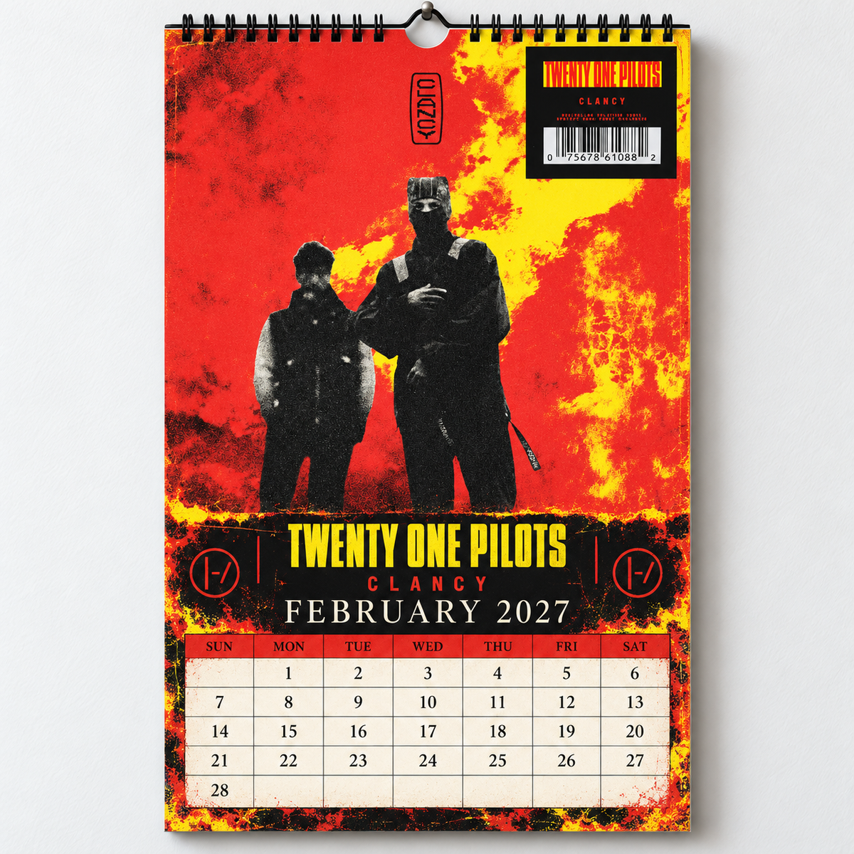 Twenty One Pilots 2027 Wall Calendar - Album Cover Collage & Alternative Rock Discography Art | Fan Gift & Hanging Decor