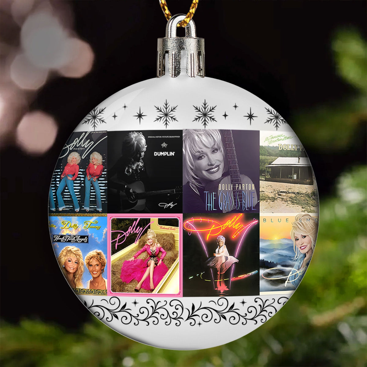 Dolly Parton Ball Ornament – A Sparkling Tribute to Country Grace and Christmas Joy