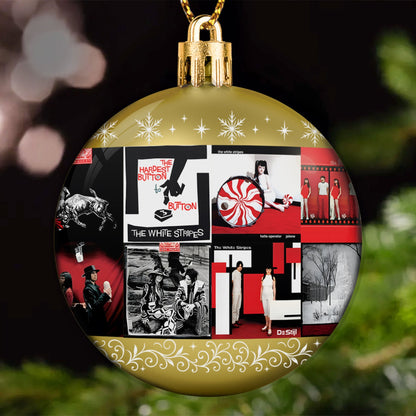 The White Stripes Ball Ornament – Bold Rock Energy for the Holidays