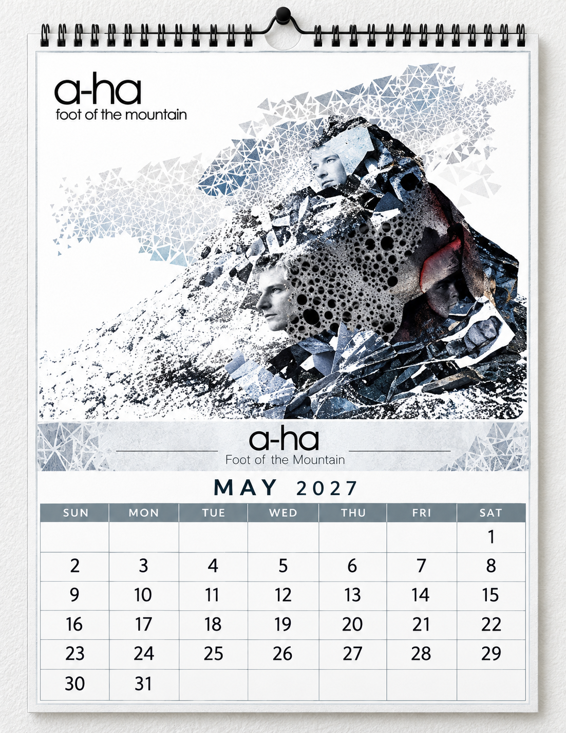 2027 a-ha Album Covers Wall Calendar - Spiral Bound Vintage Norwegian Synth-Pop Collector's Calendar - Unique Christmas Stocking Stuffer & Birthday Gift