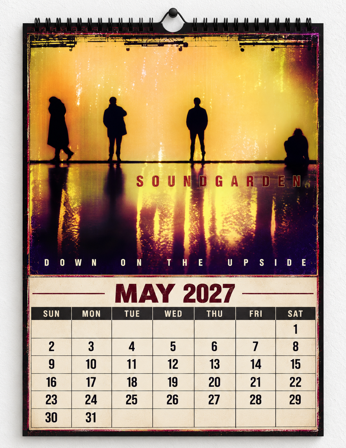 2027 Soundgarden Album Covers Wall Calendar - Spiral Bound Vintage Alternative Metal Collector's Calendar - Unique Christmas Stocking Stuffer & Birthday Gift