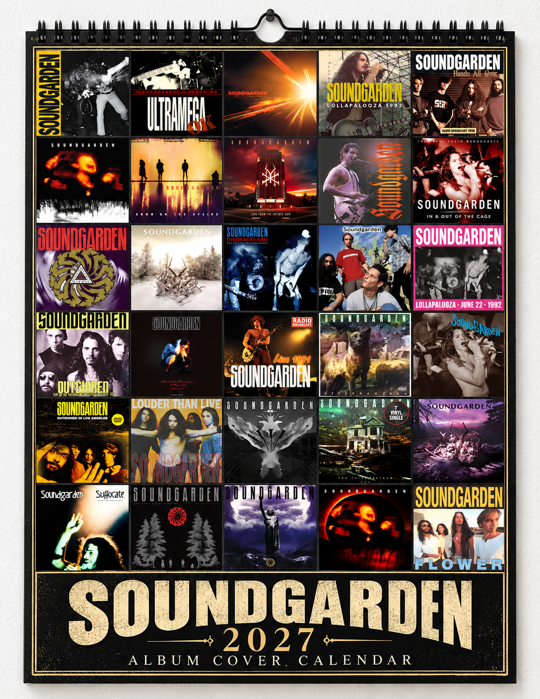 2027 Grateful Dead Album Art & Poster Wall Calendar - Spiral Bound Retro Jam Band Collector's Calendar - Unique Christmas Stocking Stuffer & Birthday Gift