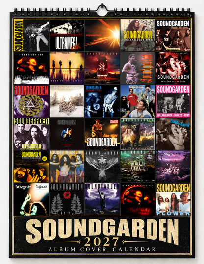 2027 Grateful Dead Album Art & Poster Wall Calendar - Spiral Bound Retro Jam Band Collector's Calendar - Unique Christmas Stocking Stuffer & Birthday Gift