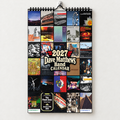 2027 Dave Matthews Band Album Covers Calendar – DMB Wall Calendar, Vintage Rock Music Collage