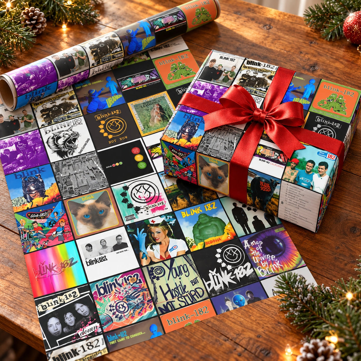 Blink-182 Album Covers Wrapping Paper - Pop Punk Rock Band Gift Wrap