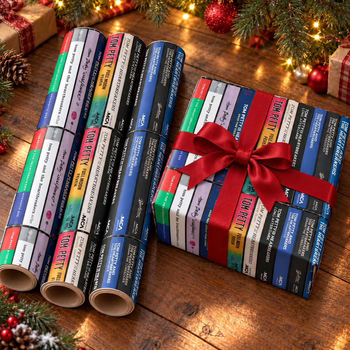Tom Petty Cassette Spines Wrapping Paper - Heartbreakers Vintage Audio Tape Rock Gift Wrap