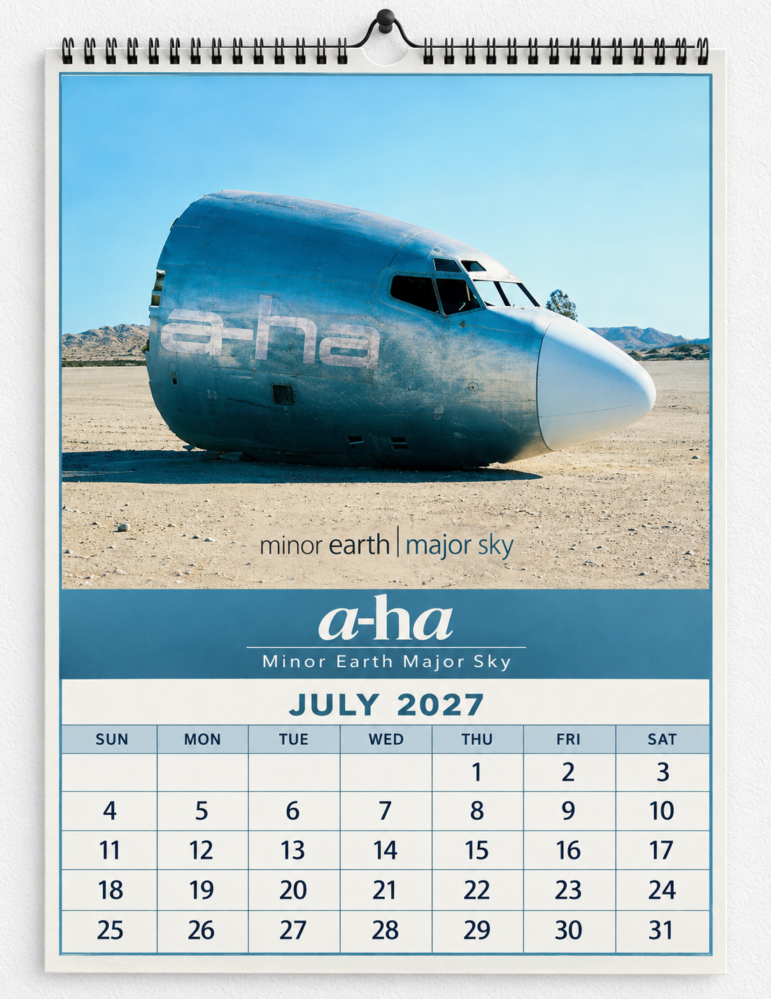 2027 a-ha Album Covers Wall Calendar - Spiral Bound Vintage Norwegian Synth-Pop Collector's Calendar - Unique Christmas Stocking Stuffer & Birthday Gift
