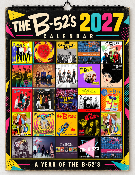 The B-52's 2027 Wall Calendar - Vintage Retro Pop Art Album Covers Hanging Calendar for Fans