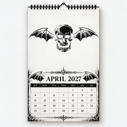 2027 Avenged Sevenfold Album Cover Wall Calendar – A7X Heavy Metal Music Calendar, Rock Band Decor, Nostalgic Gift for Fans