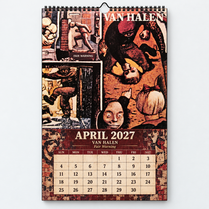 Van Halen 2027 Wall Calendar - Album Cover Art & Classic Rock Discography Art | Fan Gift & Hanging Decor