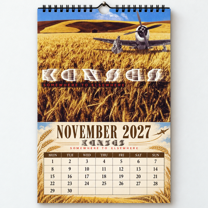 Kansas 2027 Wall Calendar - Album Cover Collage & Prog Rock Discography Art | Premium Classic Rock Fan Gift & Hanging Decor