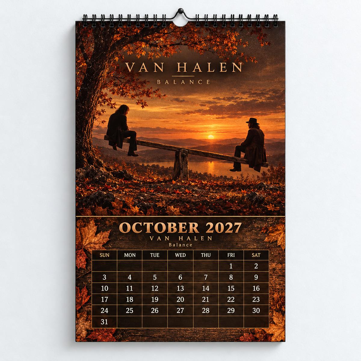 Van Halen 2027 Wall Calendar - Album Cover Art & Classic Rock Discography Art | Fan Gift & Hanging Decor