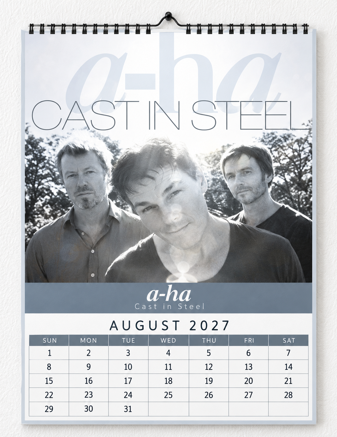 2027 a-ha Album Covers Wall Calendar - Spiral Bound Vintage Norwegian Synth-Pop Collector's Calendar - Unique Christmas Stocking Stuffer & Birthday Gift