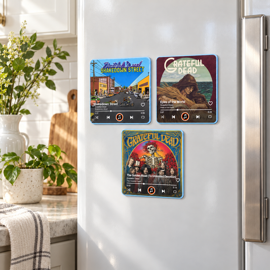 Custom Music Player Fridge Magnet, Grateful Dead Album Cover Magnet, Psychedelic Rock Merch Gift