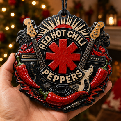 Red Hot Chili Peppers 3D Raised-Effect Ornament – California Funk Rock Design