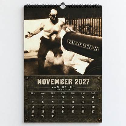 Van Halen 2027 Wall Calendar - Album Cover Art & Classic Rock Discography Art | Fan Gift & Hanging Decor