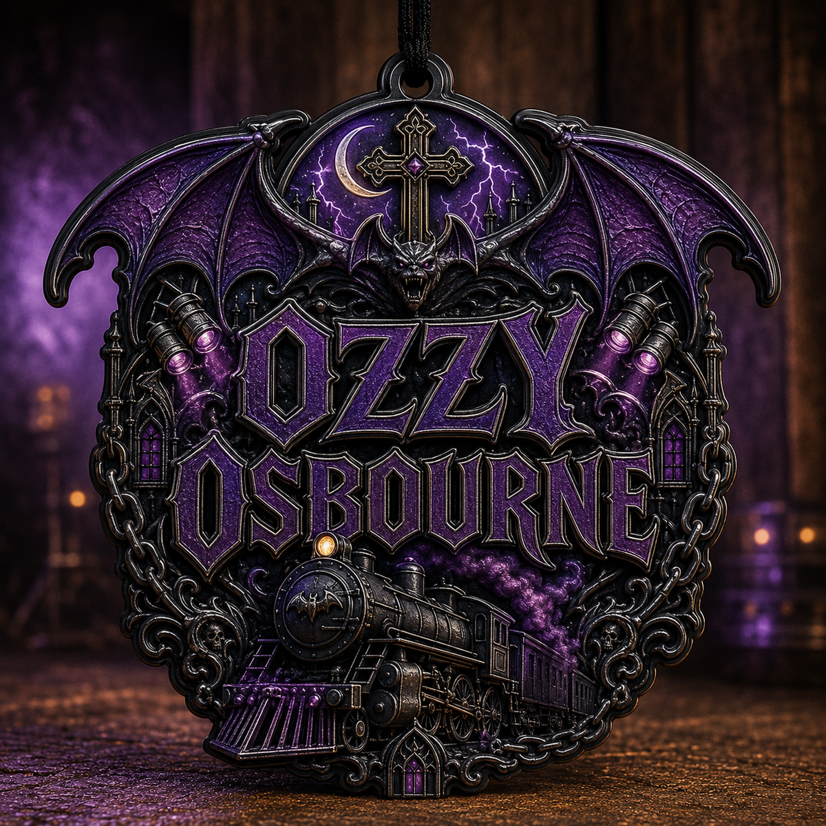 Ozzy Osbourne High-Definition 3D Print Ornament – Dark Heavy Metal Gift for Fans